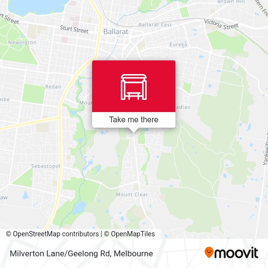 Milverton Lane/Geelong Rd map