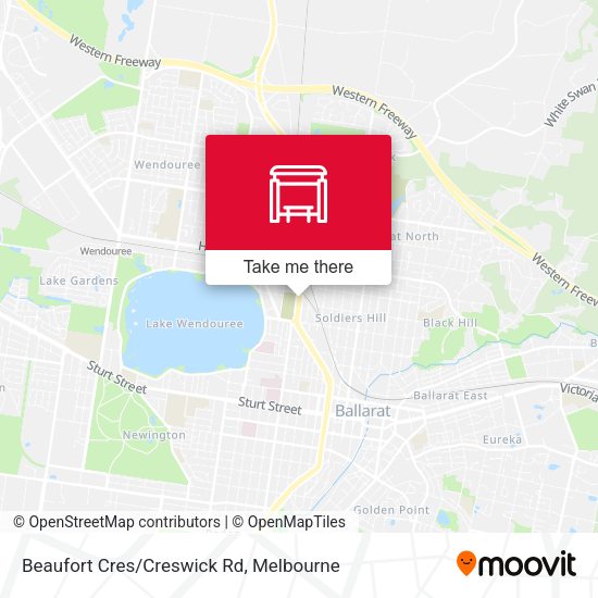 Beaufort Cres/Creswick Rd map