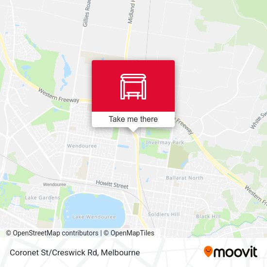 Coronet St/Creswick Rd map
