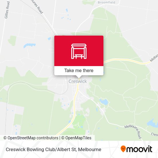 Creswick Bowling Club / Albert St map