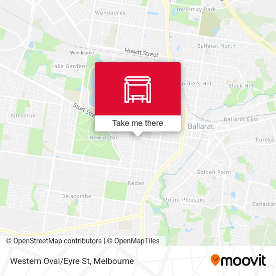 Western Oval/Eyre St map