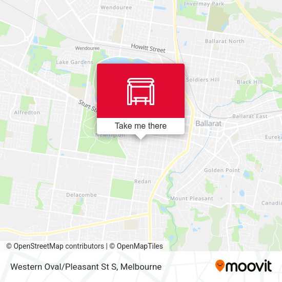 Western Oval/Pleasant St S map