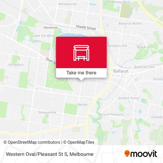 Western Oval/Pleasant St S map