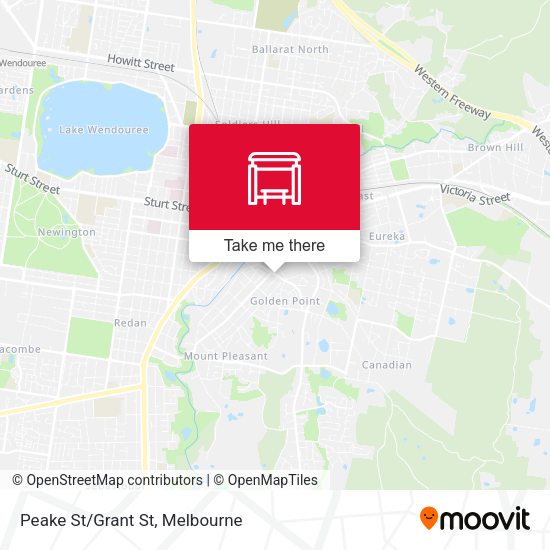 Peake St/Grant St map