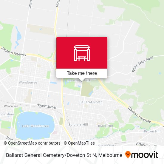Ballarat General Cemetery / Doveton St N map