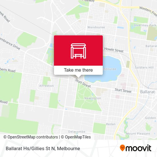 Ballarat Hs/Gillies St N map