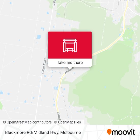 Blackmore Rd/Midland Hwy map