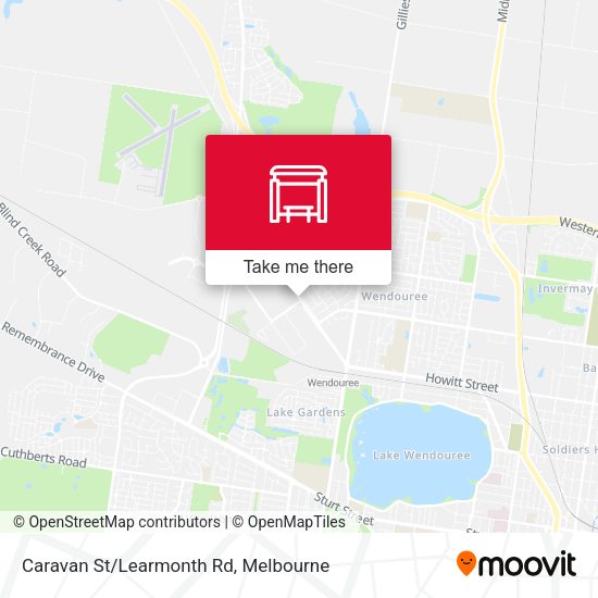 Caravan St/Learmonth Rd map