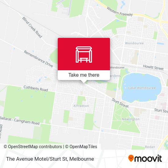 The Avenue Motel/Sturt St map