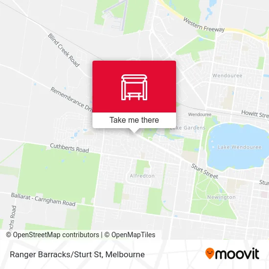 Mapa Ranger Barracks/Sturt St