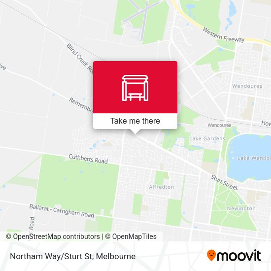 Northam Way/Sturt St map