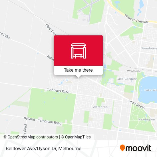 Belltower Ave/Dyson Dr map