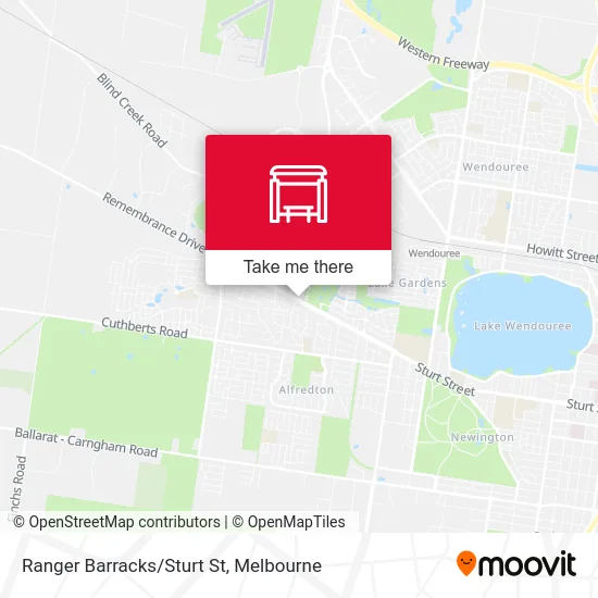 Mapa Ranger Barracks/Sturt St