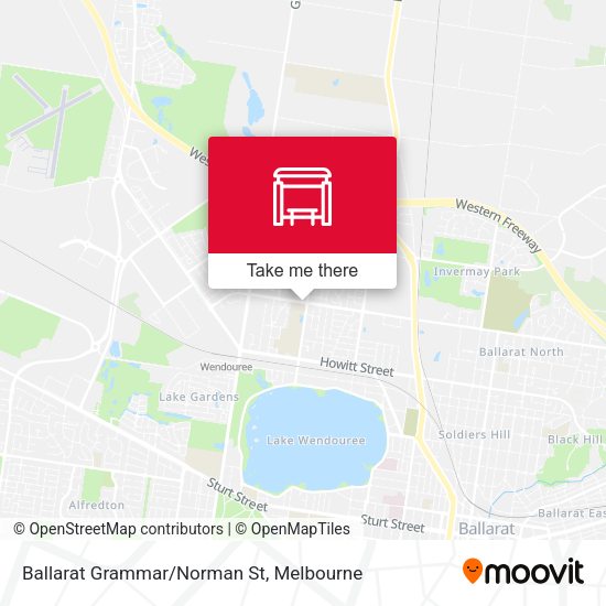 Ballarat Grammar/Norman St map