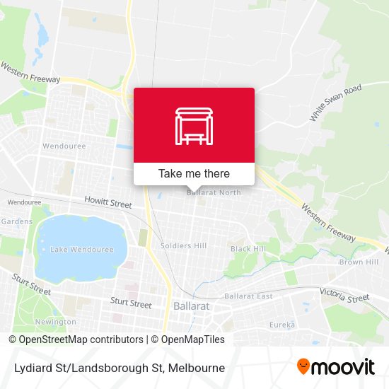 Lydiard St/Landsborough St map