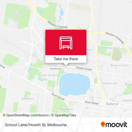 Mapa School Lane/Howitt St