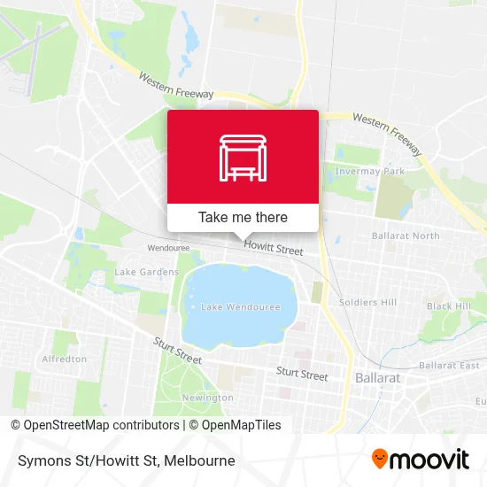 Mapa Symons St/Howitt St
