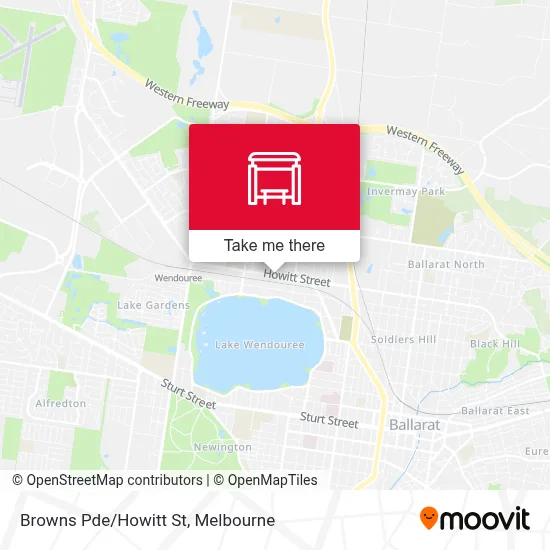 Mapa Browns Pde/Howitt St