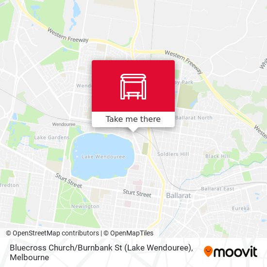 Mapa Bluecross Church / Burnbank St (Lake Wendouree)