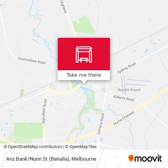 Mapa Anz Bank/Nunn St (Benalla)