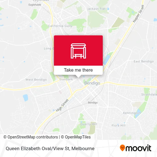 Mapa Queen Elizabeth Oval/View St