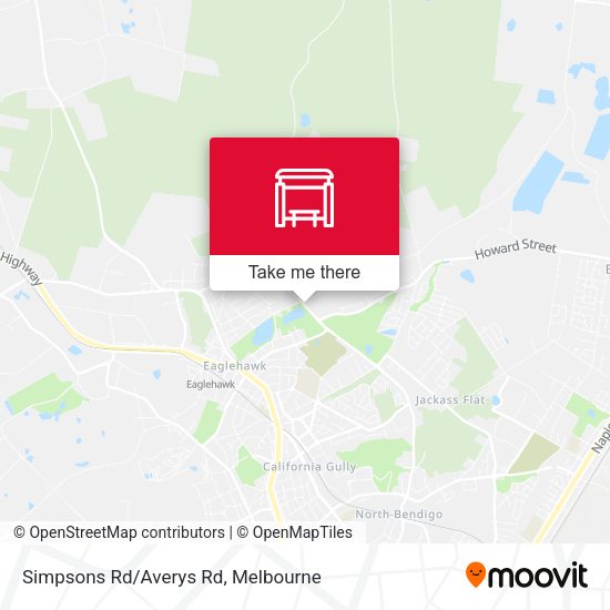 Simpsons Rd/Averys Rd map