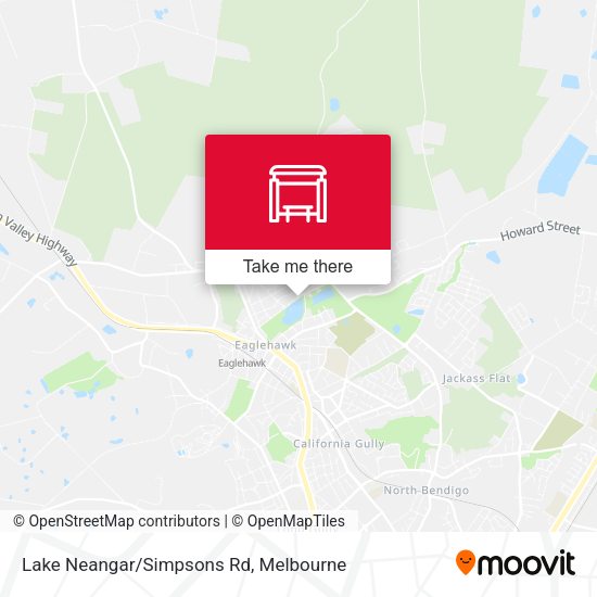 Lake Neangar/Simpsons Rd map