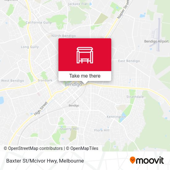 Baxter St/Mcivor Hwy map