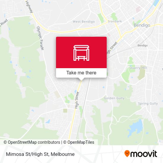 Mimosa St/High St map