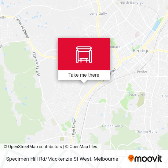 Specimen Hill Rd / Mackenzie St West map