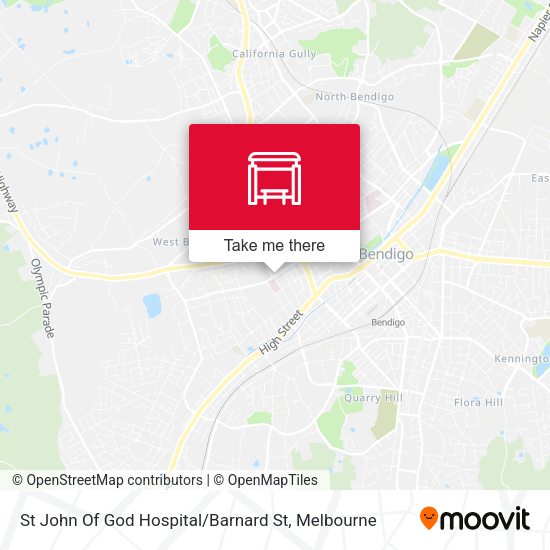 St John Of God Hospital / Barnard St map