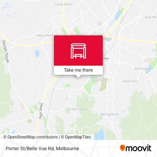 Porter St/Belle Vue Rd map