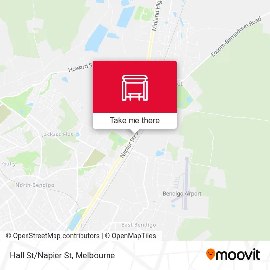 Mapa Hall St/Napier St