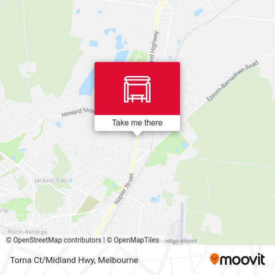 Toma Ct/Midland Hwy map