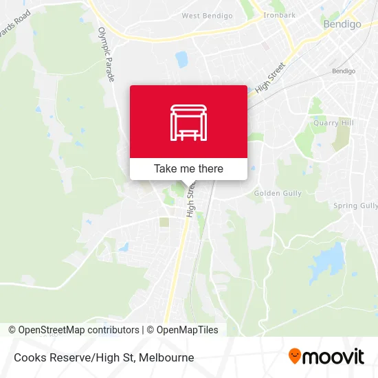 Mapa Cooks Reserve/High St