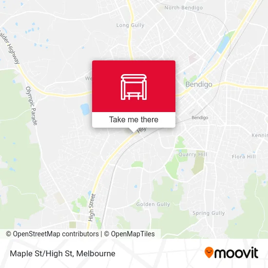 Mapa Maple St/High St