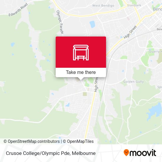 Crusoe College/Olympic Pde map