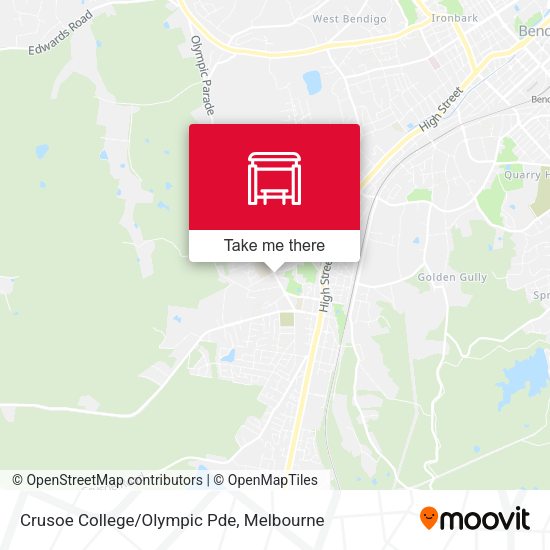 Crusoe College/Olympic Pde map