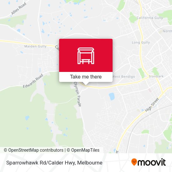 Sparrowhawk Rd/Calder Hwy map