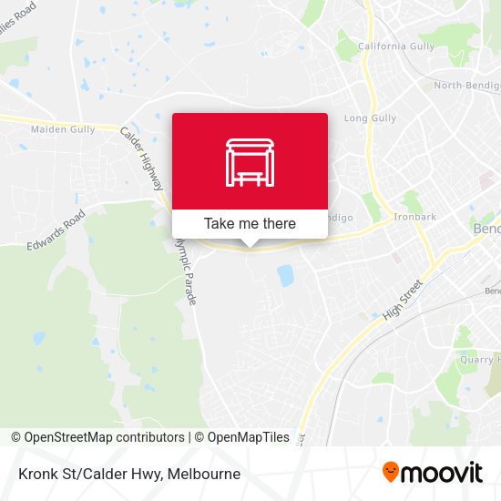 Kronk St/Calder Hwy map