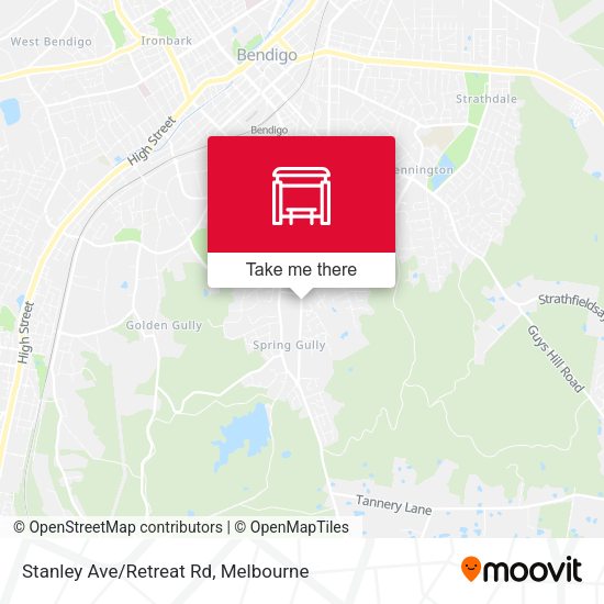 Stanley Ave/Retreat Rd map