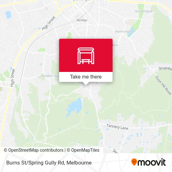 Mapa Burns St/Spring Gully Rd