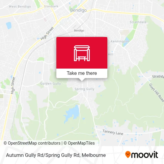 Mapa Autumn Gully Rd / Spring Gully Rd
