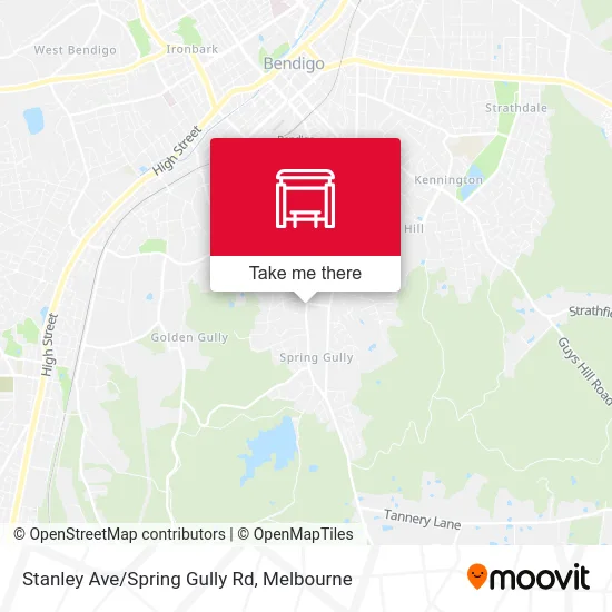 Mapa Stanley Ave/Spring Gully Rd