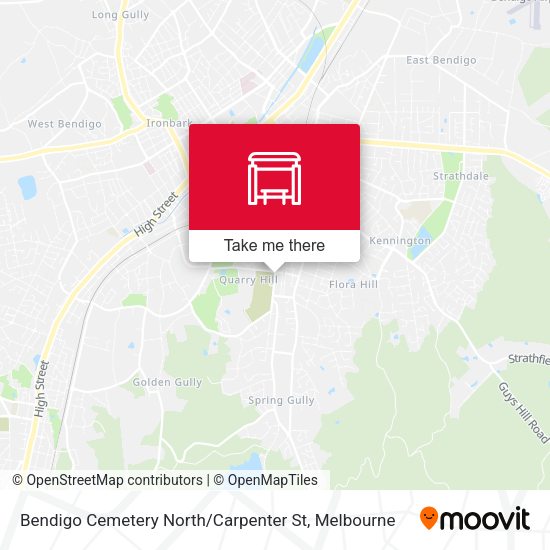 Bendigo Cemetery North / Carpenter St map