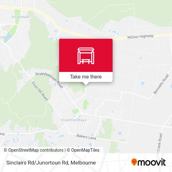 Sinclairs Rd/Junortoun Rd map