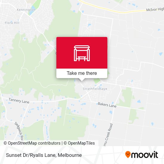 Sunset Dr/Ryalls Lane map