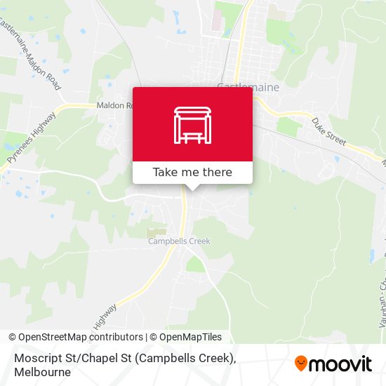 Moscript St / Chapel St (Campbells Creek) map