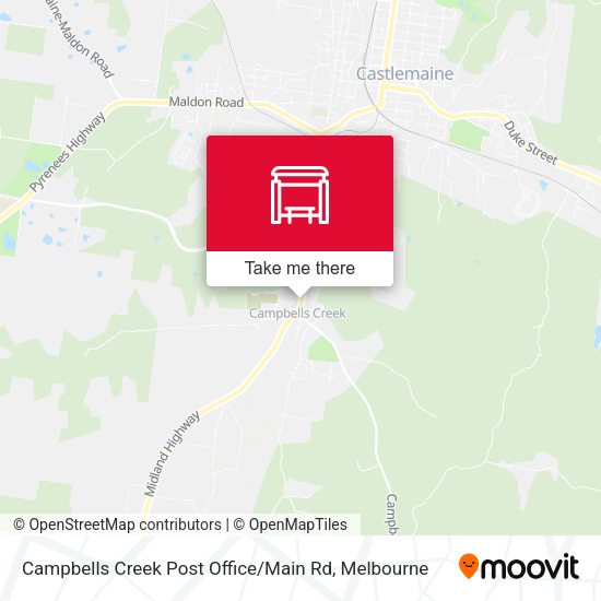 Campbells Creek Post Office / Main Rd map