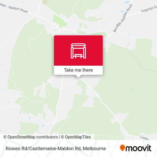 Rowes Rd/Castlemaine-Maldon Rd map